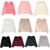 Autumn Winter Faux Fur Jacket Coat, Casual Solid Long Sleeve Outerwear Tops, Plus Size Warm Women's Faux Fur Coats