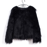 Autumn Winter Faux Fur Jacket Coat, Casual Solid Long Sleeve Outerwear Tops, Plus Size Warm Women's Faux Fur Coats