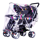 Double Stroller Raincoat Stroller Windproof Cover Accessories Double Stroller Rain Cover Universal Size Waterproof and Windproof