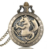 Retro Tone Full-metal Alchemist High Grade Gifts Sets Pocket Watch Cosplay Edward Erich Anime Japan Anime Necklace Clock