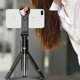 Wireless Bluetooth Tripod Selfie Stick with Mirror, Remote Shooting Live Mobile Phone Stand, Stainless Steel Selfie Sticks