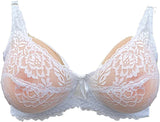 Post Mastectomy Embroidered Lace CD Transparent Bra, Suitable for Fake Breasts (Bra Only, Breast Forms are not Included)