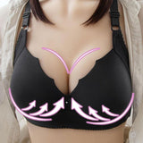 Women's Sexy Push-up Full Coverage Bra, Wireless Deep V Breast-gather, Breathable Brassiere