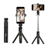 Wireless Bluetooth Tripod Selfie Stick with Mirror, Remote Shooting Live Mobile Phone Stand, Stainless Steel Selfie Sticks