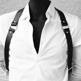 Men Women Black Faux Leather Brace Gothic Body Bondage Belt Adjustable Harness Strap Belts Fashion Cowboy Style