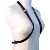 Men Women Black Faux Leather Brace Gothic Body Bondage Belt Adjustable Harness Strap Belts Fashion Cowboy Style