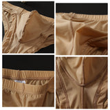 Men's Ice Silk Briefs, Breathable Panties, Male Bikini, Solid Low Waist Soft Seamless Underwear