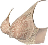 Post Mastectomy Embroidered Lace CD Transparent Bra, Suitable for Fake Breasts (Bra Only, Breast Forms are not Included)