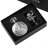 Retro Tone Full-metal Alchemist High Grade Gifts Sets Pocket Watch Cosplay Edward Erich Anime Japan Anime Necklace Clock