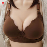 Women's Sexy Push-up Full Coverage Bra, Wireless Deep V Breast-gather, Breathable Brassiere